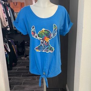 Disney Stitch Blue Short Sleeve Top